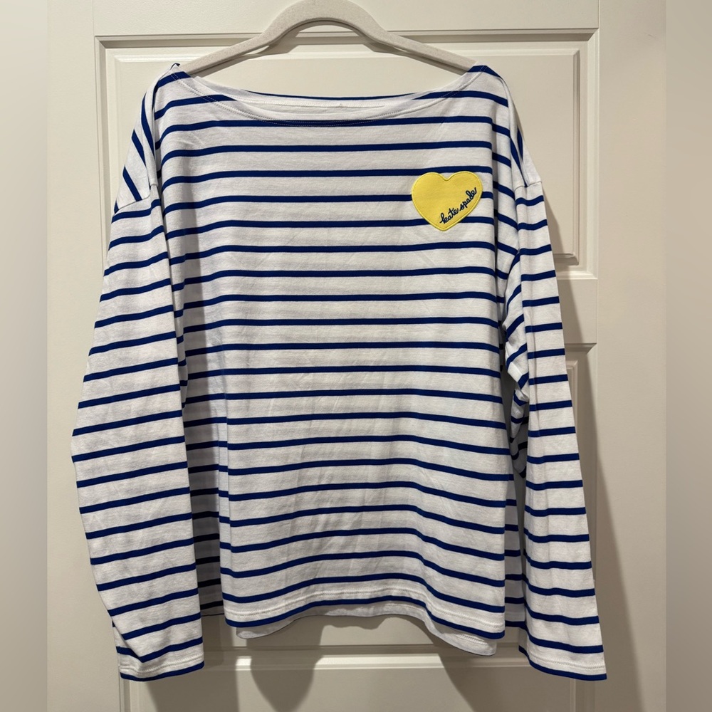 NWT Kate Spade XL Blue/White Striped Shirt
